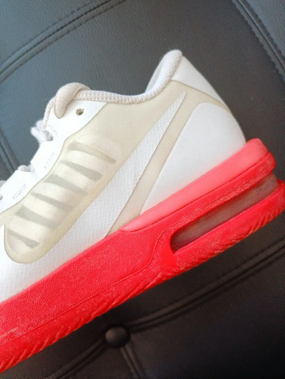 Nike‎ Court Air Max Vapor Wing MS Sneakers White/Orange CI9838-102 size 8